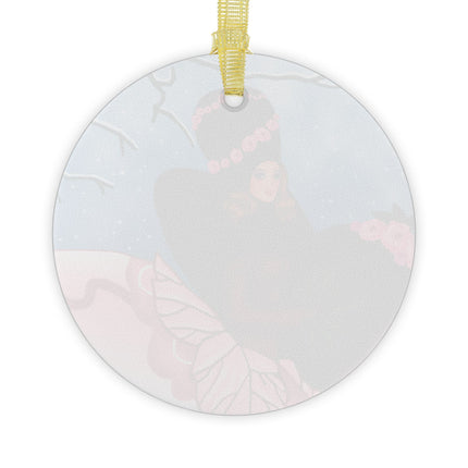 Winter Rose Empress Glass Ornament
