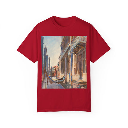 Gondola Moorings on the Grand Canal by John Singer Sargent  Unisex Garment-Dyed T-shirt