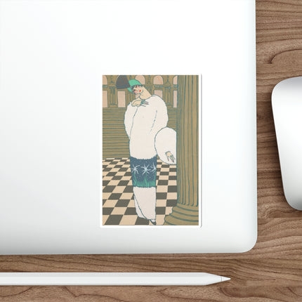 Les Hermines by Georges Lepape Die-Cut Stickers (5 Sizes)
