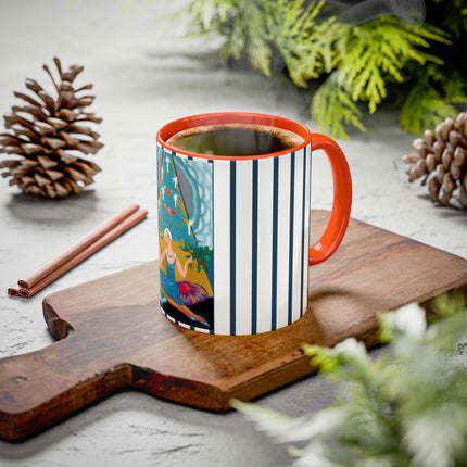 Art Deco Christmas Elegance Colorful Mugs (11oz, 15oz)