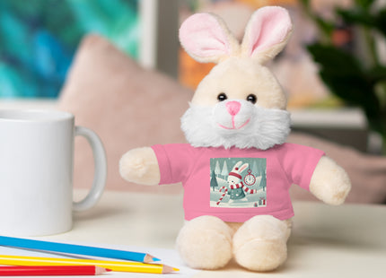 Candy Cane Timekeeper Bunny Stuffed Animals with Tee