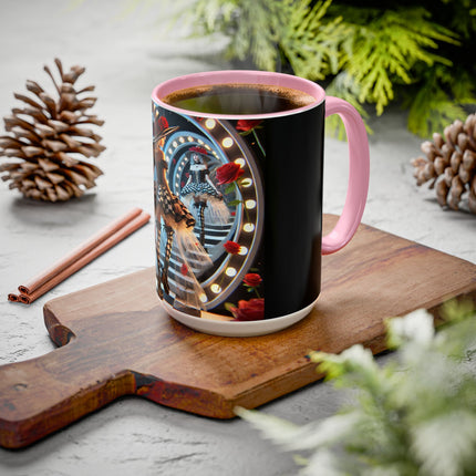 Halloween Witch Through the Mirror Colorful Mugs (11oz, 15oz)