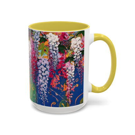 Golden Wisteria Elegance Colorful Mugs (11oz, 15oz)