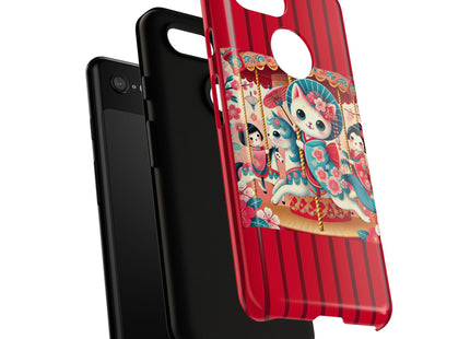 Geisha Kitten's Enchanted Carousel Phone Cases