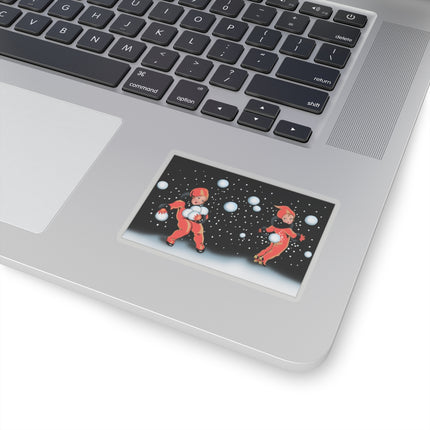 Festive Snowball Kiss-Cut Stickers (4 Sizes)