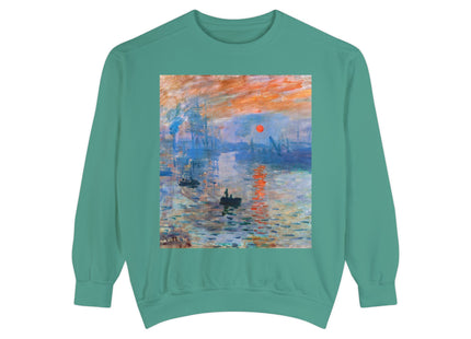 Sunrise by Claude Monet Unisex Garment-Dyed Sweatshirt