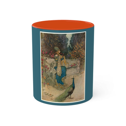Preziosa in the Garden by Warwick Goble Colorful Mugs, 11oz