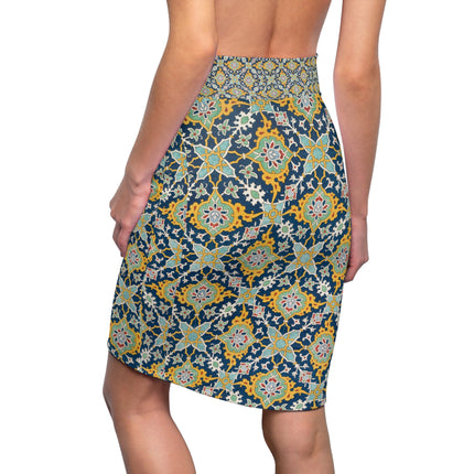 Arabesques by Émile Prisse d'Avennes Women's Pencil Skirt (AOP)
