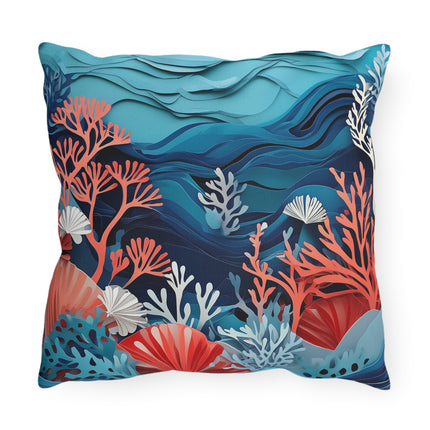 Enchanting Underwater Scene Outdoor Pillows