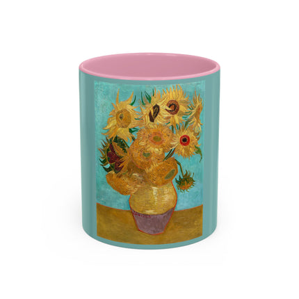 Vase with Twelve Sunflowers by Vincent van Gogh Colorful Mugs (11oz, 15oz)