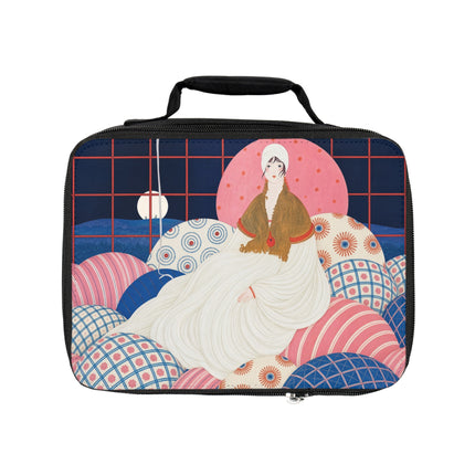 🌙🌸 The Lady Of The Moonlit Cushions Lunch Bag – Art Deco Evening Whimsy