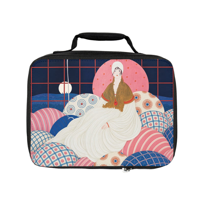 🌙🌸 The Lady Of The Moonlit Cushions Lunch Bag – Art Deco Evening Whimsy
