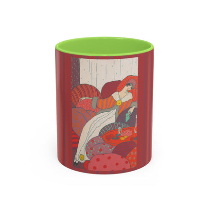 Les Coussins by Georges Lepape Colorful Mugs (11oz, 15oz)