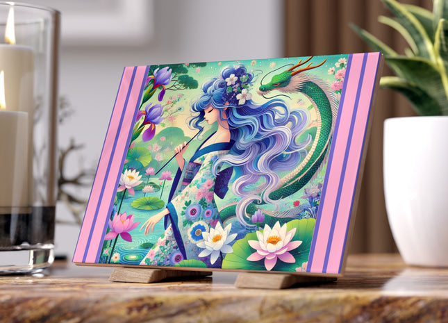 Fairy of the Koi Pond Ceramic Tile