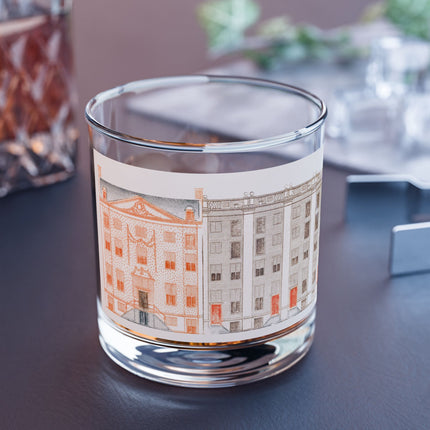 Amsterdam Canal Houses by Johan Teyler Rocks Glass. 10oz