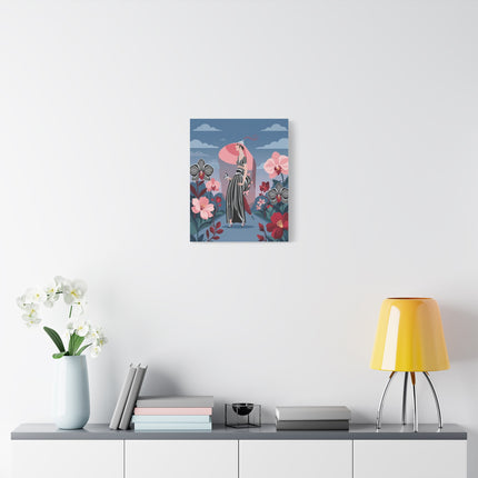 🌸🖤 The Striped Orchid Promenade Placemat – Art Deco Floral Fashion