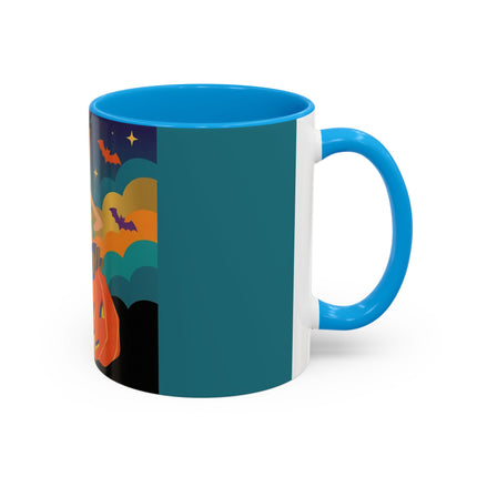 🌙🎃 The Witch Of Crescent Moon Pumpkin Colorful Mug – Colorful Halloween Charm