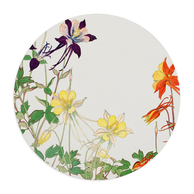 Aquilegia Flower by Tanigami Kônan Mouse Pad, Round and Rectangle