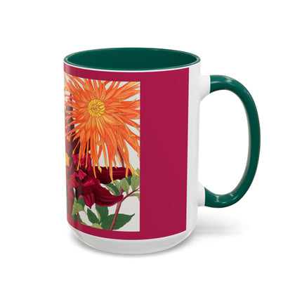 Dahlia Flower by Tanigami Kônan Colorful Mugs (11oz, 15oz)