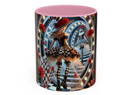 Halloween Witch Through the Mirror Colorful Mugs (11oz, 15oz)