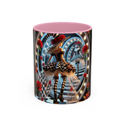 Halloween Witch Through the Mirror Colorful Mugs (11oz, 15oz)