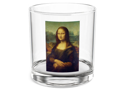 Mona Lisa by Leonardo da Vinci Rocks Glass, 10oz