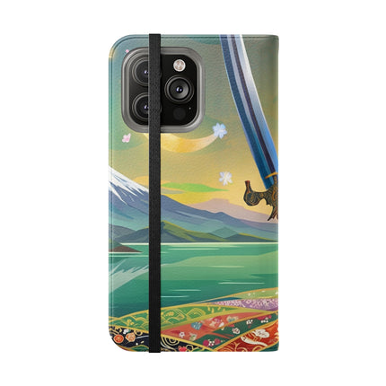 🐕⚔️ Cyberpunk Samurai Dog Flip Case – Futuristic Honor & Kitsune Spirit