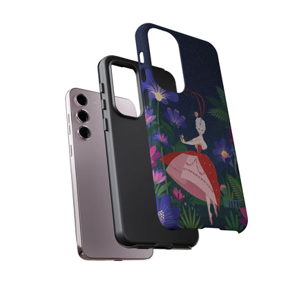 🌺✨ The Lady Of The Starlit Enchanted Garden Phone Case – Art Deco Floral Fantasy