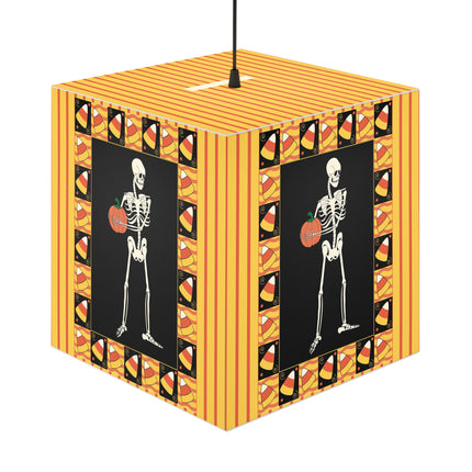 Candy Corn Skeleton Light Cube Lamp
