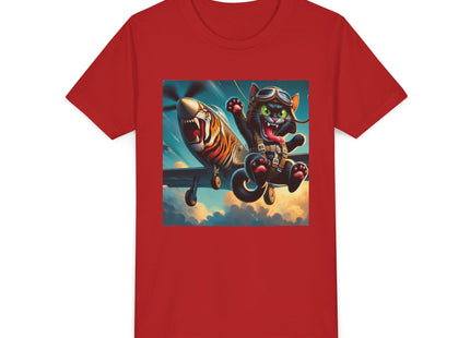 Parachuting Cat Commando Youth Short Sleeve Tee