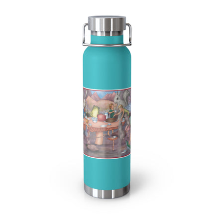 A Fairy's Whimsical Tea Party Copper Vacuum Insulated Bottle, 22 oz