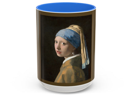Girl with a Pearl Earring by Johannes Vermeer Colorful Mugs (11oz, 15oz)