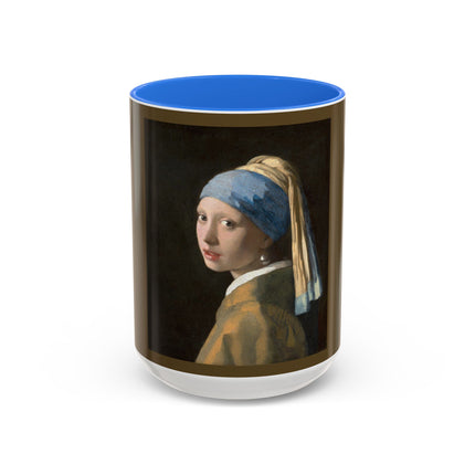 Girl with a Pearl Earring by Johannes Vermeer Colorful Mugs (11oz, 15oz)