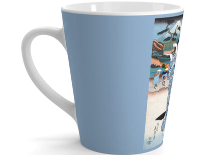 Japanese woman woodblock print by Keisai Eisen Latte Mug