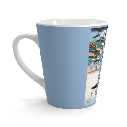 Japanese woman woodblock print by Keisai Eisen Latte Mug
