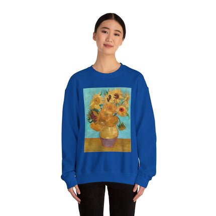 Vase with Twelve Sunflowers by Vincent Van Gogh Heavy Blend™ Crewneck Sweatshirt