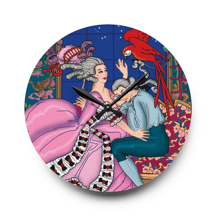 The Jealous Parrot by George Barbier Acrylic Wall Clock
