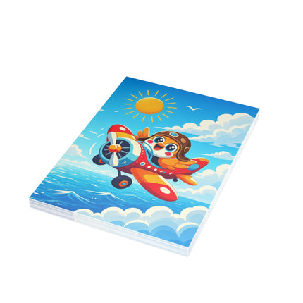 🐥✈️ The Little Bird Sky Adventure Greeting Card – Whimsical Animal Adventure