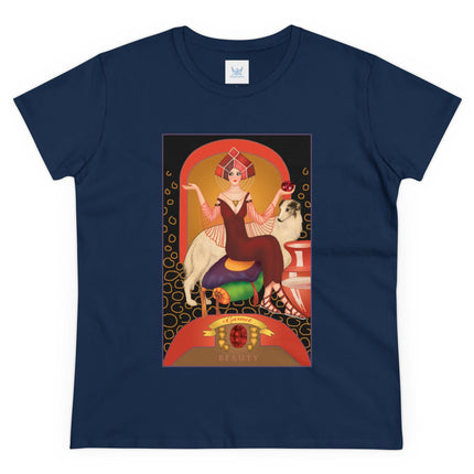 January & Garnet (from the Gem Series) by Sofia Chiostri Women's Midweight Cotton Tee