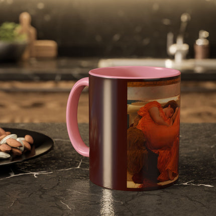 Flaming June by Frederic Leighton Colorful Mugs (11oz, 15oz)