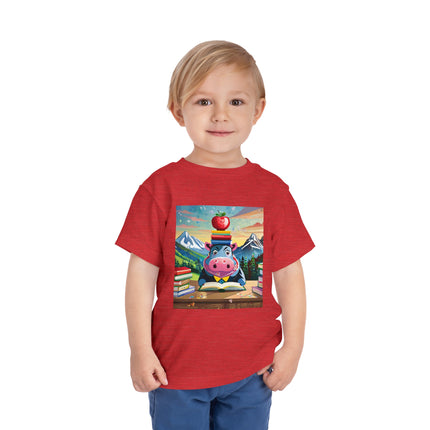 Hippos Hit the Books Toddler Short Sleeve Tee