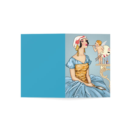 The Enchanting Painter: A Fairy's Artistic Touch Greeting Cards (1, 10, 30, and 50pcs)
