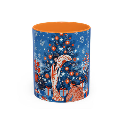 🎋❄️ The Winter Lantern Celebration Colorful Mug – Elegant Asian Christmas Fantasy