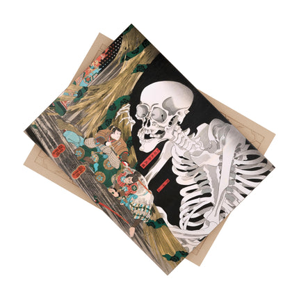 Mitsukuni Defying the Skeleton Spectre by Utagawa Kuniyoshi Ceramic Tile