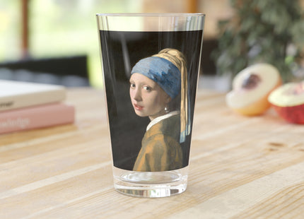 Girl with a Pearl Earring by Johannes Vermeer Glass, 16oz