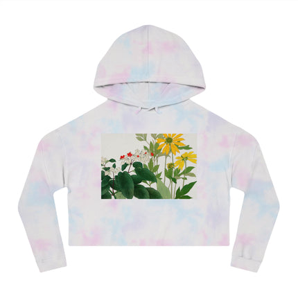 Clerodendrum & Rudbeckia by Tanigami Kônan Women’s Cropped Hooded Sweatshirt