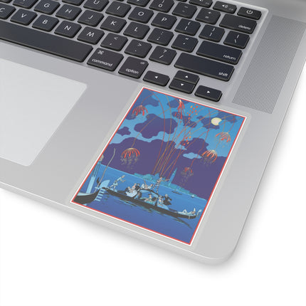 Fireworks in Venice by George Barbier Kiss-Cut Stickers (4 Sizes)