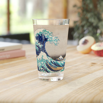 The Great Wave off Kanagawa by Katsushika Hokusai Glass, 16oz