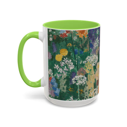Flowers on the Mountain by August Babberger Colorful Mugs (11oz, 15oz)