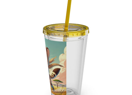 Swift Cheetah Sunsplash Tumbler with Straw, 16oz